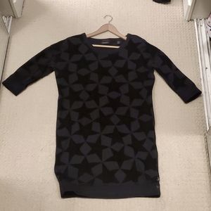 Cotton with velvet detail dress